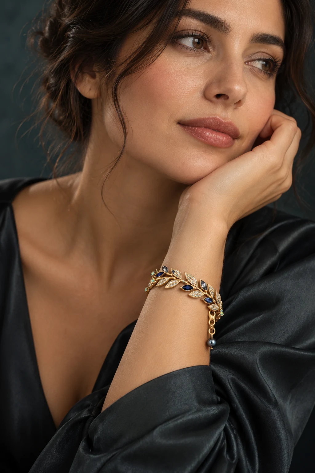 The Amélie Bracelet worn on a model — AI-generated styling preview