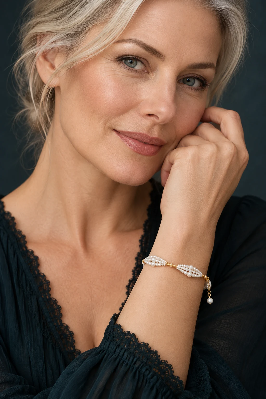 The Lucie Sonata Bracelet worn on a model — AI-generated styling preview