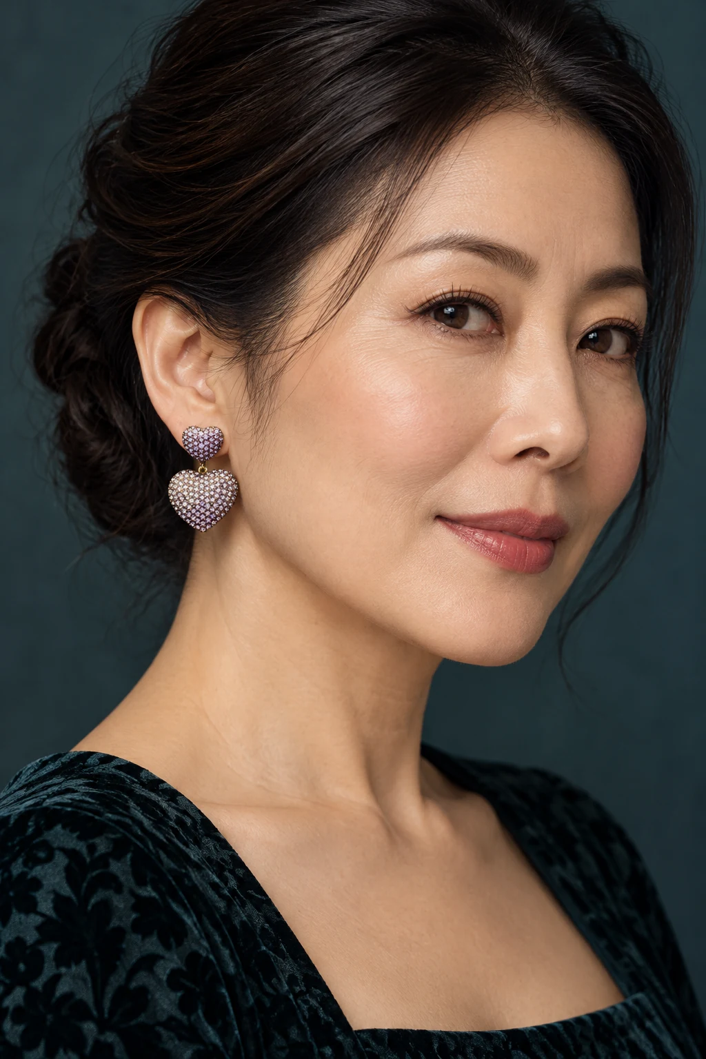 The Avril Promenade Earrings worn on a model — AI-generated styling preview
