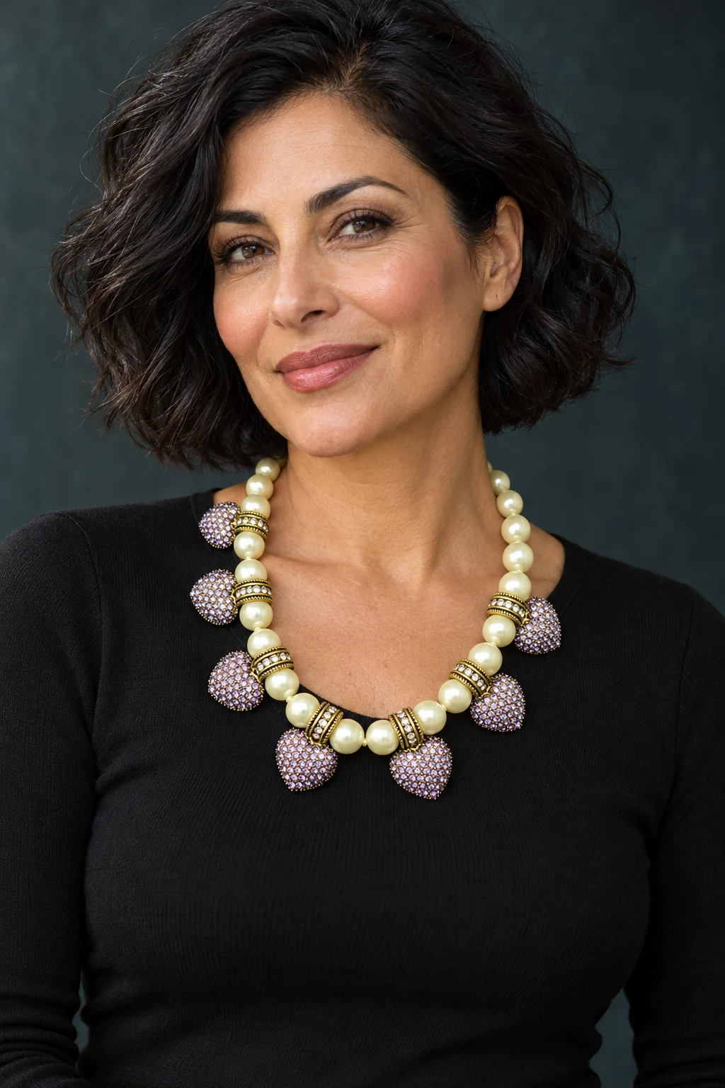 The Avril Promenade Necklace worn on a model — AI-generated styling preview