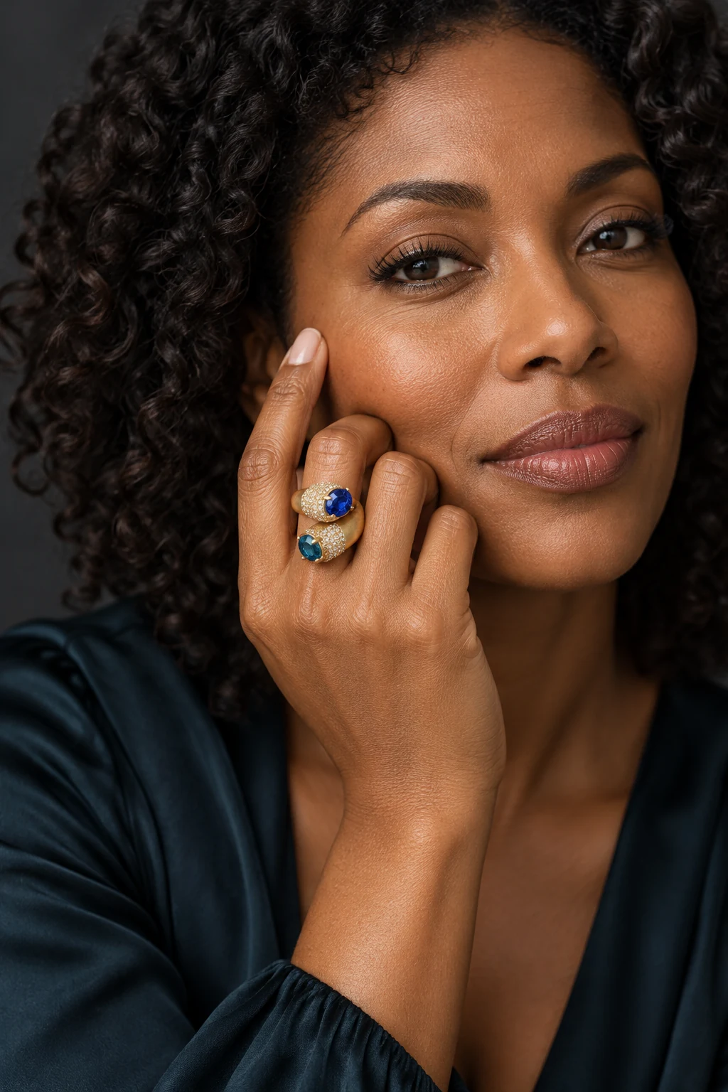 The Chantal Reverie Ring worn on a model — AI-generated styling preview