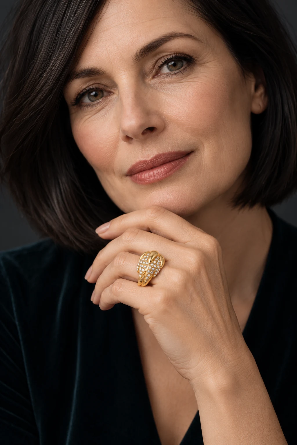 The Philomène Promenade Ring worn on a model — AI-generated styling preview