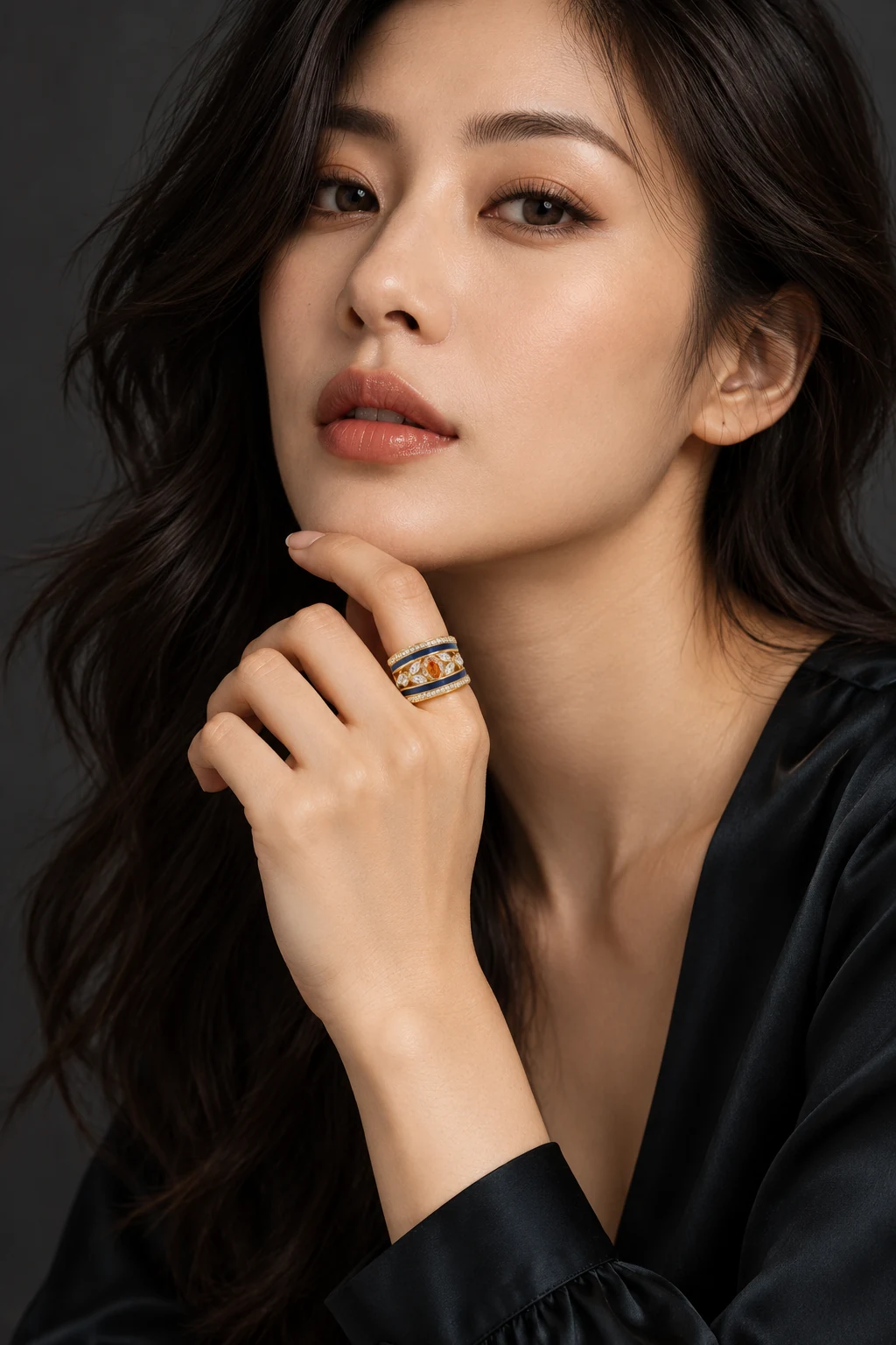 The Chloé Poème Ring worn on a model — AI-generated styling preview
