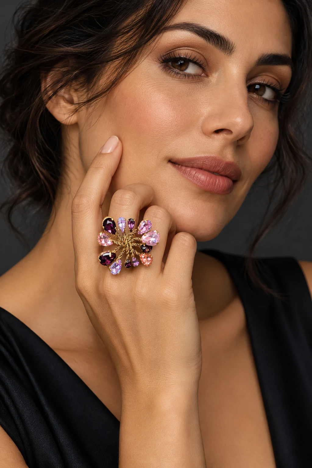 The Sophie Jardin Ring worn on a model — AI-generated styling preview