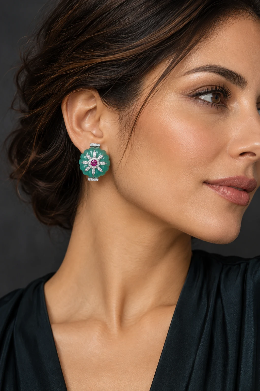 The Philomène Fable Earrings worn on a model — AI-generated styling preview