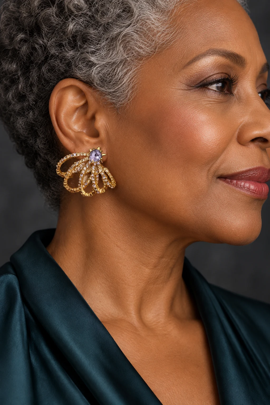 The Colette Sonata Earrings worn on a model — AI-generated styling preview