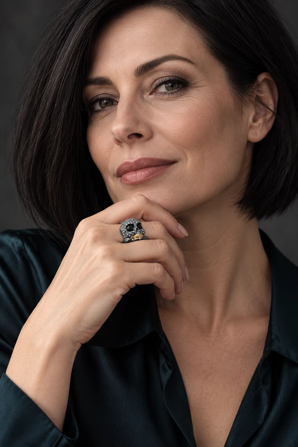 The Rosaline Fleur Ring worn on a model — AI-generated styling preview