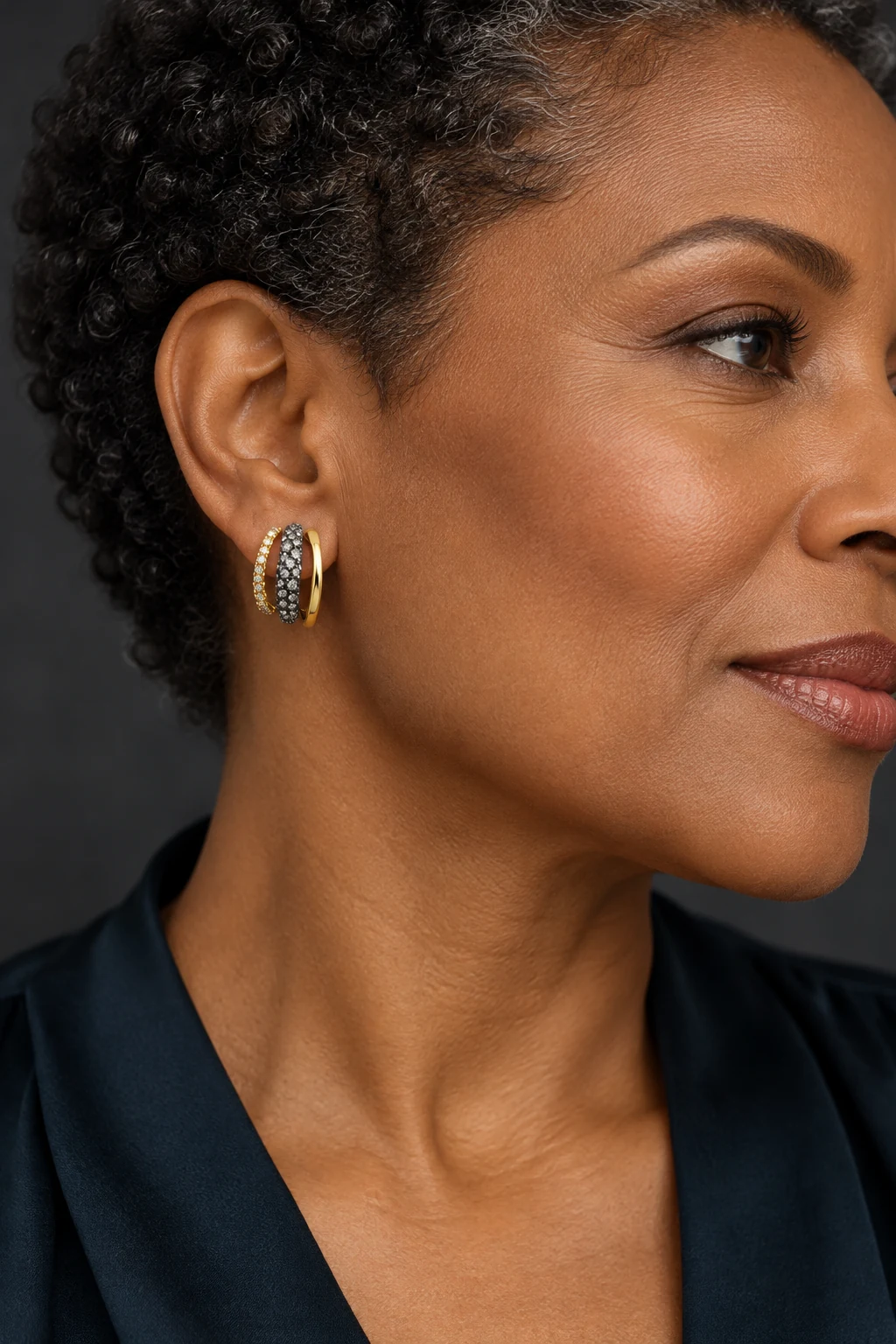 The Joséphine Fable Earrings worn on a model — AI-generated styling preview