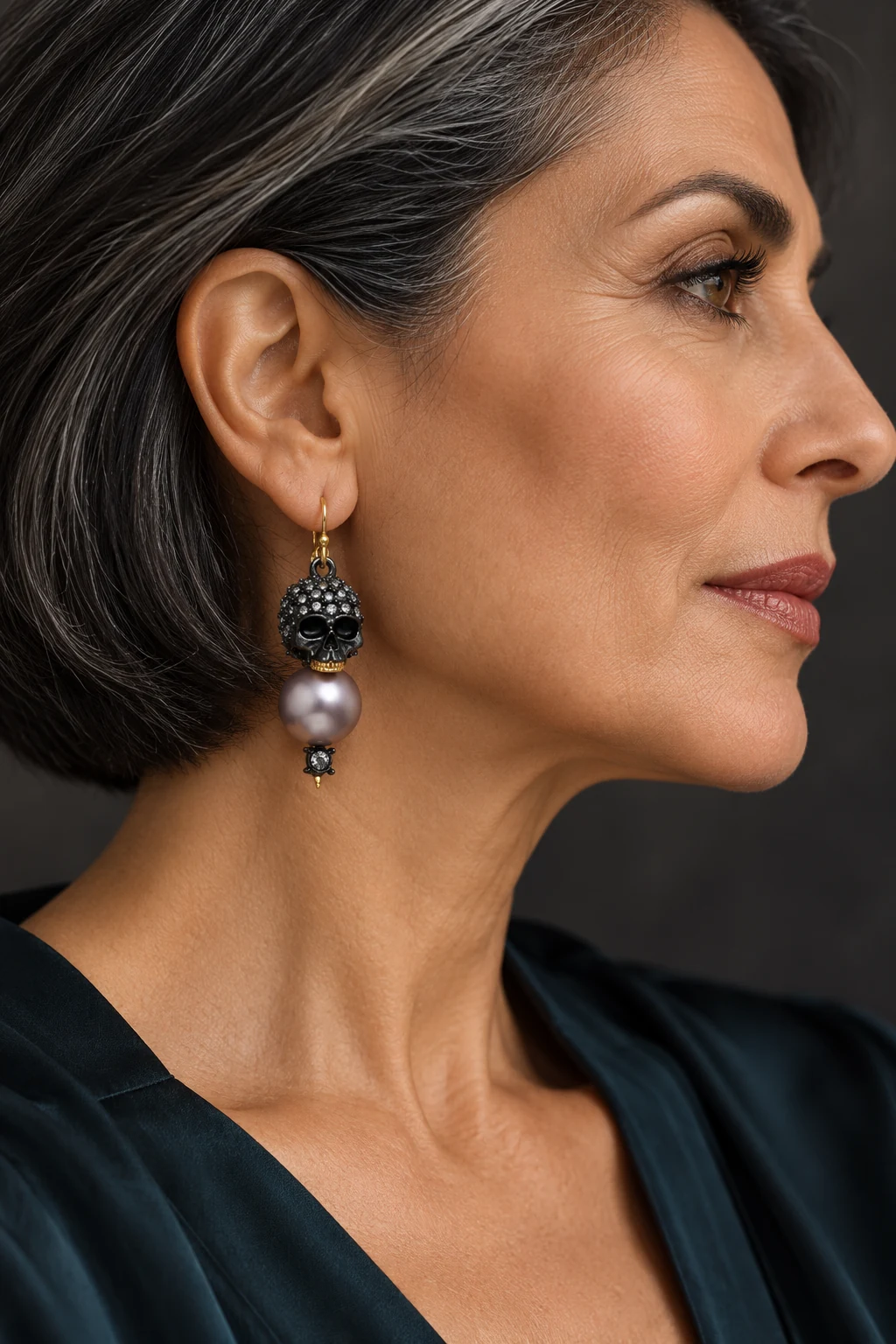 The Ondine Waltz Earrings worn on a model — AI-generated styling preview