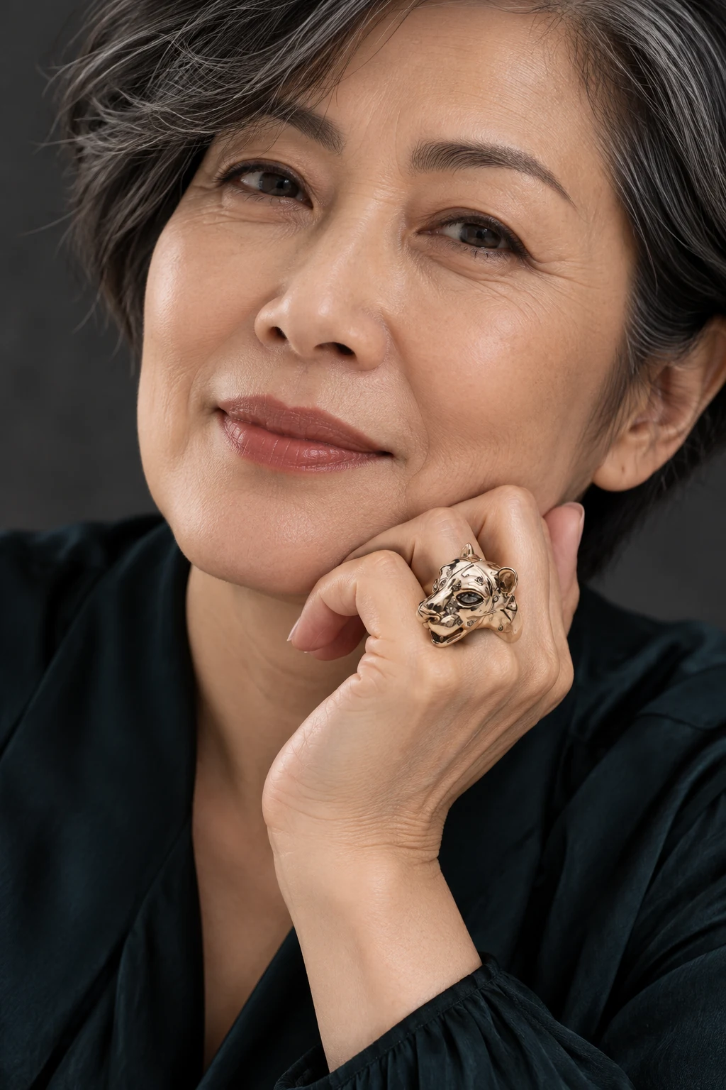 The Marie Rhapsody Ring worn on a model — AI-generated styling preview
