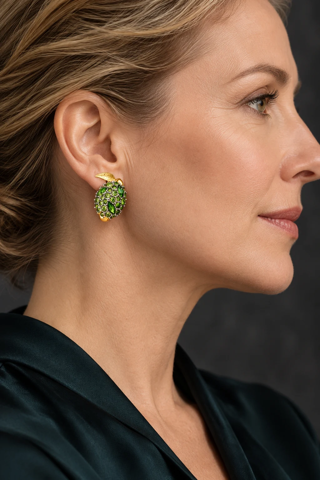The Céline Fleur Earrings worn on a model — AI-generated styling preview