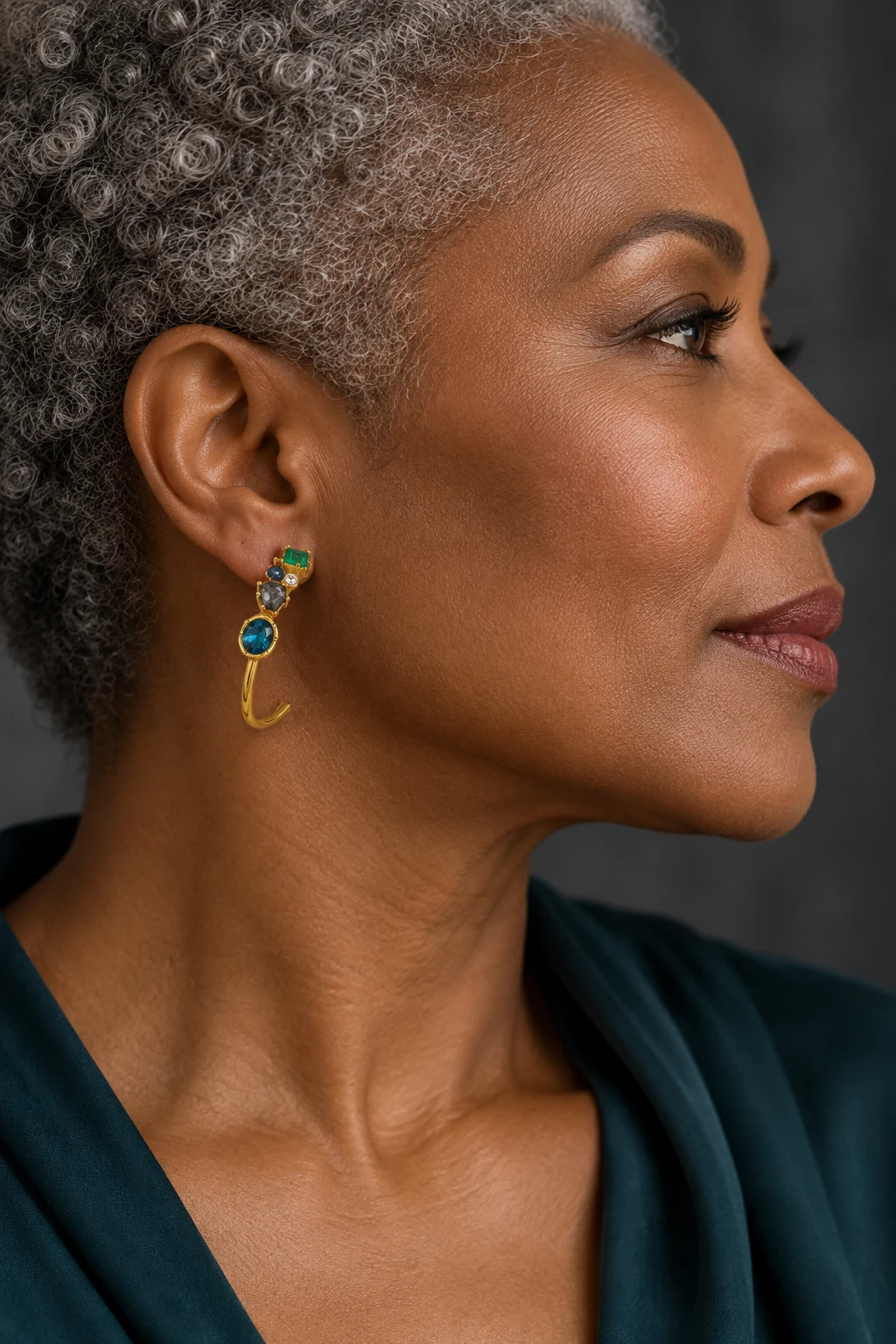 The Théa Promenade Earrings worn on a model — AI-generated styling preview