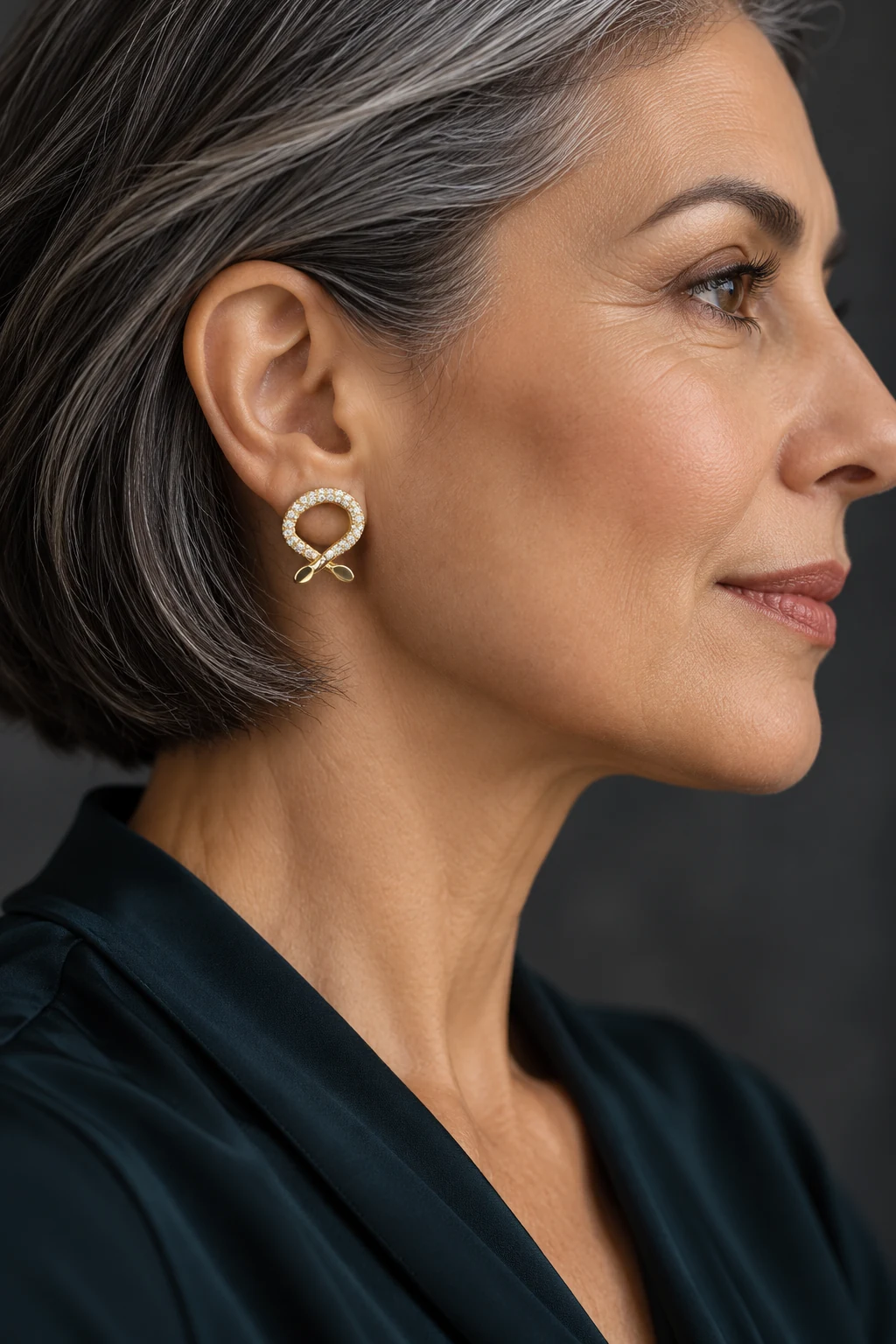 The Suzanne Sonata Earrings worn on a model — AI-generated styling preview