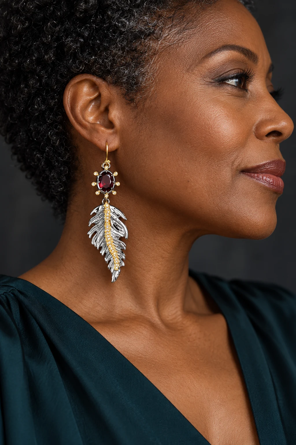 The Colette Poème Earrings worn on a model — AI-generated styling preview