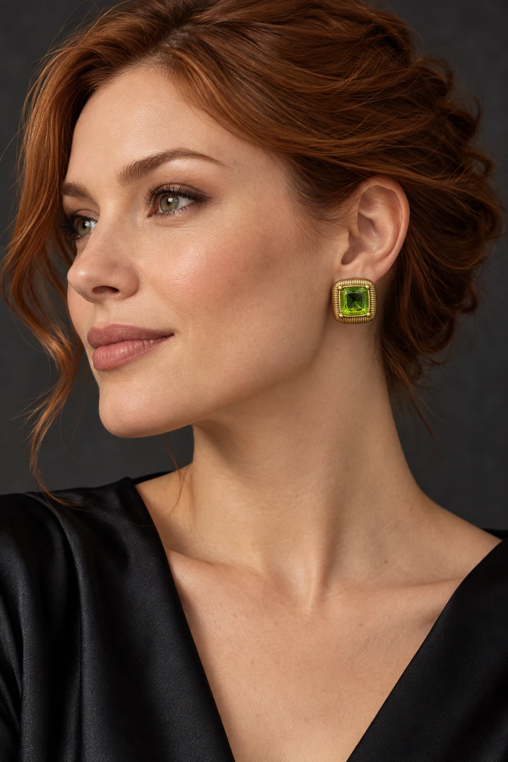 The Blanche Sonnet Earrings worn on a model — AI-generated styling preview