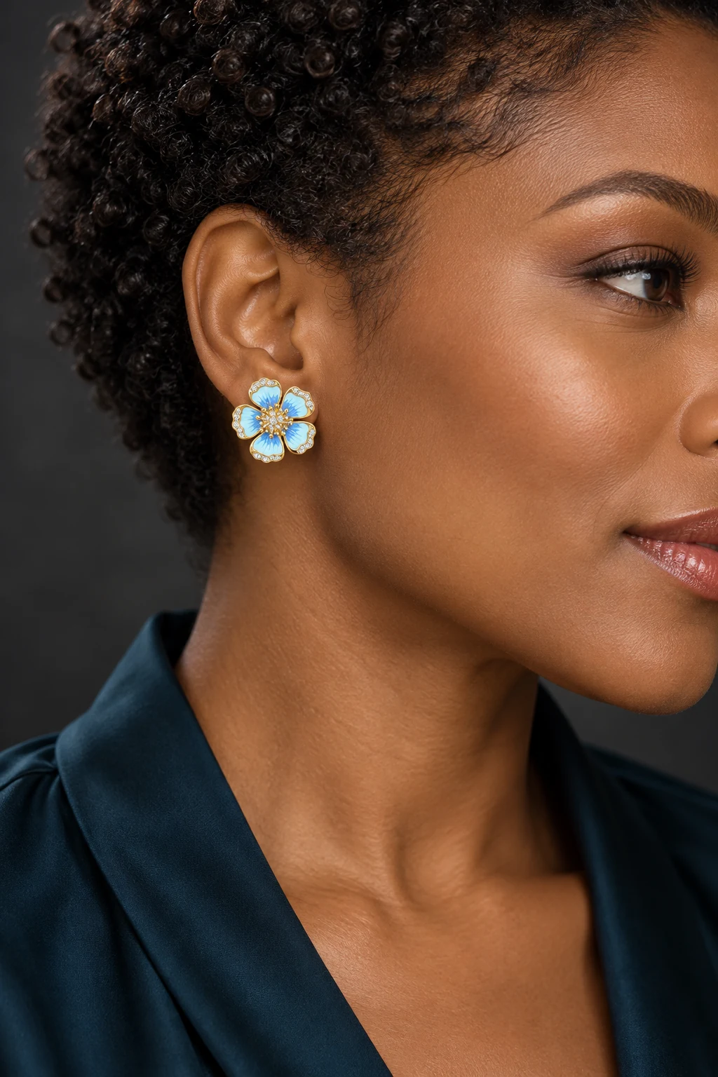 The Agathe Reverie Earrings worn on a model — AI-generated styling preview