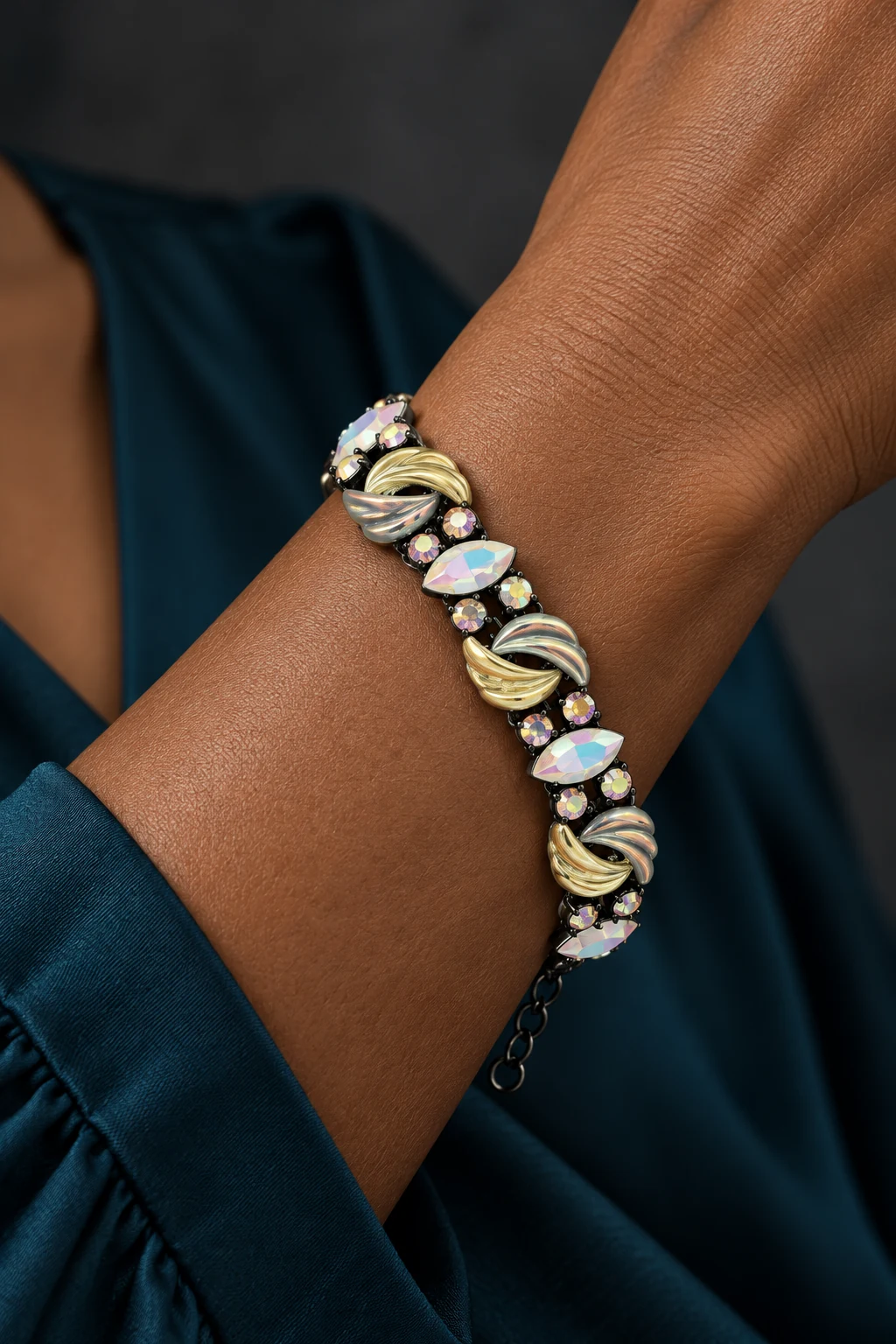 The Ambre Muse Bracelet worn on a model — AI-generated styling preview