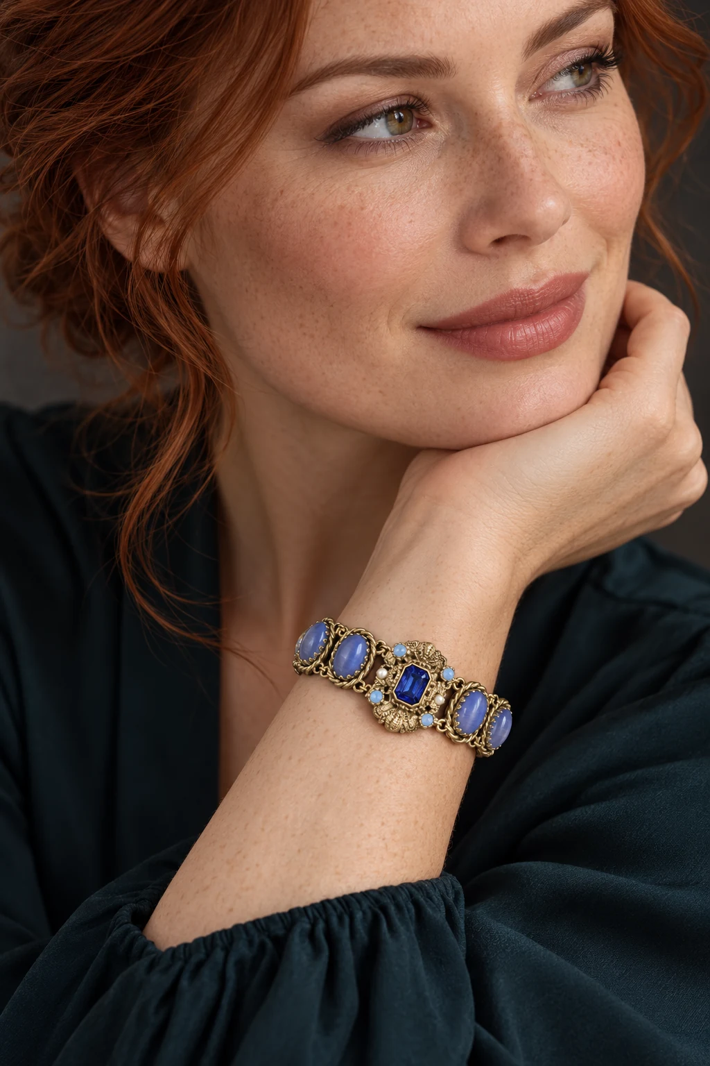 The Béatrice Romance Bracelet worn on a model — AI-generated styling preview