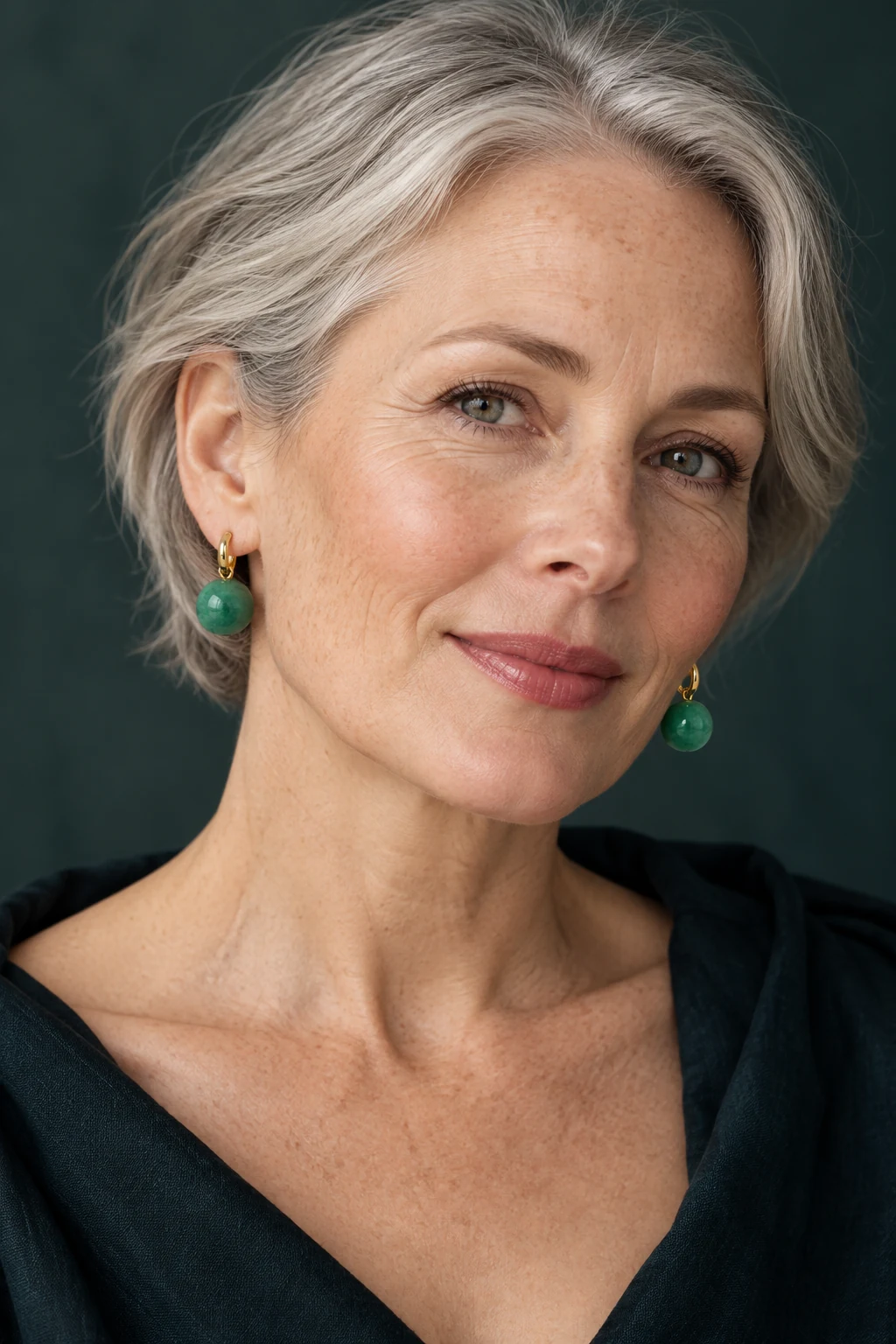 The Roxane Sonata Earrings worn on a model — AI-generated styling preview