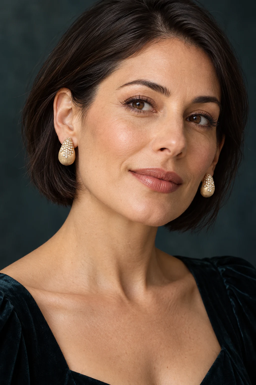 The Pénélope Reverie Earrings worn on a model — AI-generated styling preview