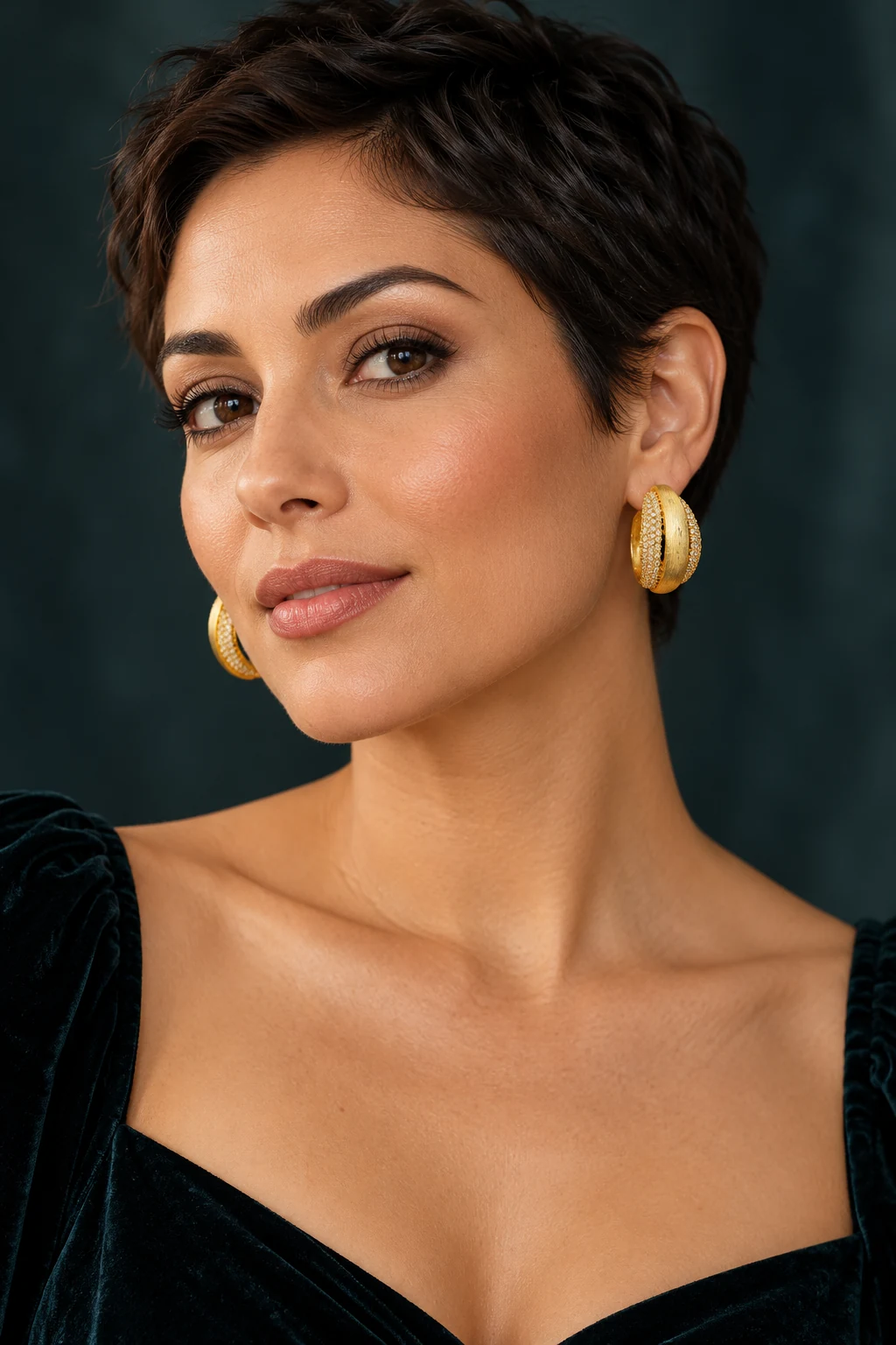 The Ondine Fleur Earrings worn on a model — AI-generated styling preview