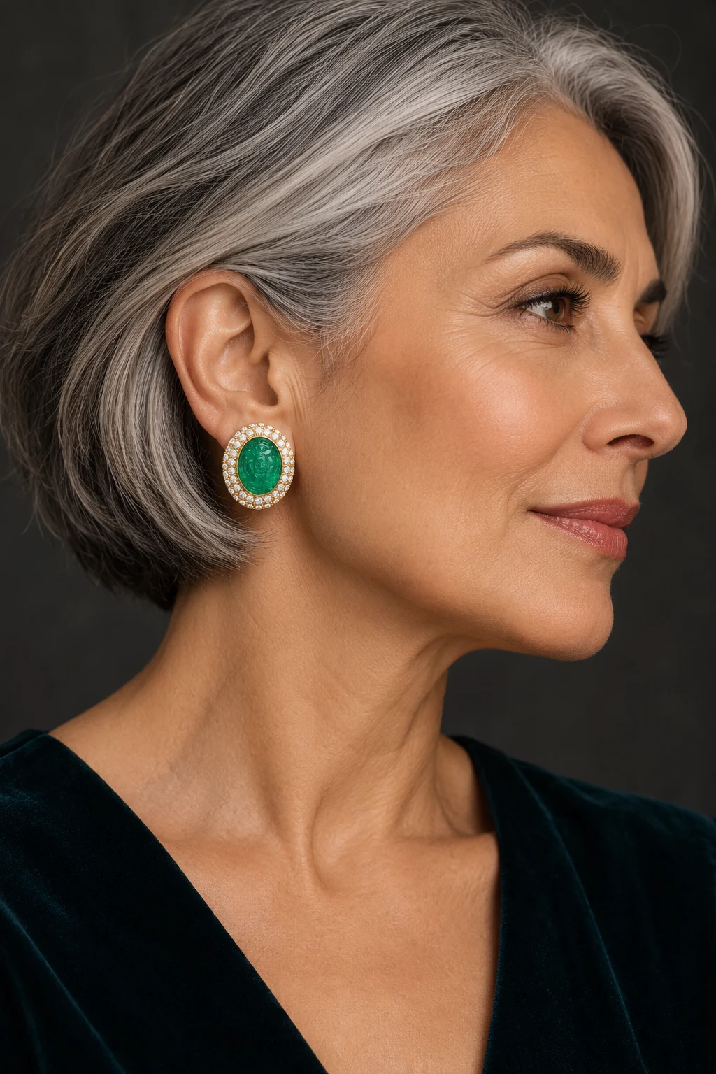 The Béatrice Jardin Earrings worn on a model — AI-generated styling preview