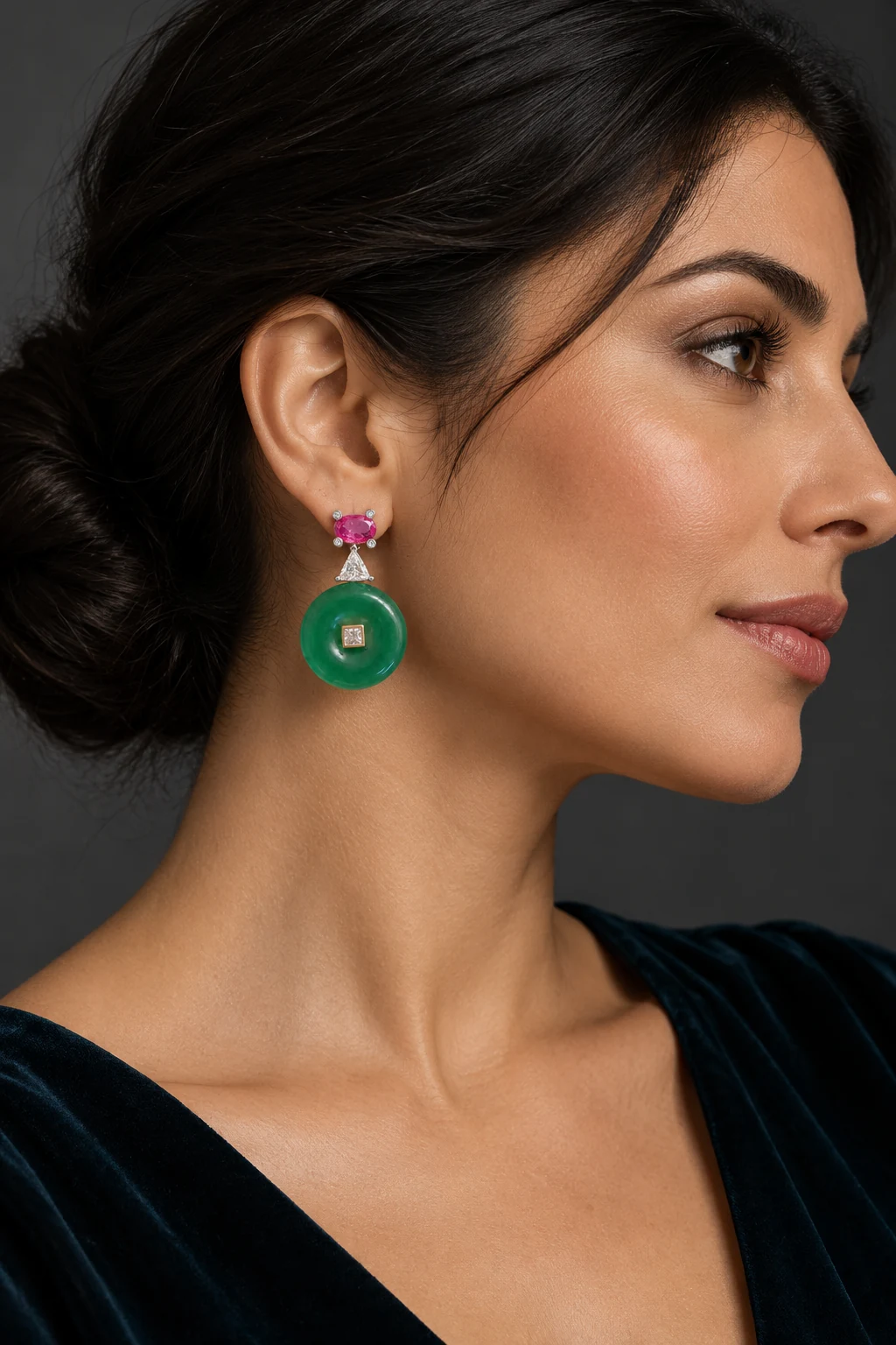 The Héloïse Reverie Earrings worn on a model — AI-generated styling preview