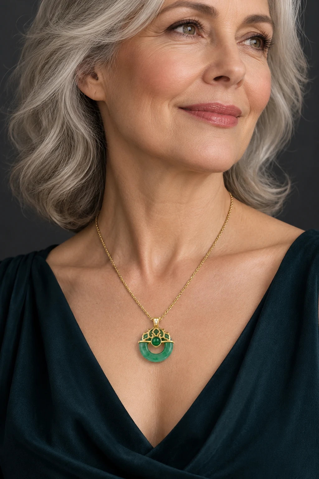 The Astrid Rhapsody Necklace worn on a model — AI-generated styling preview