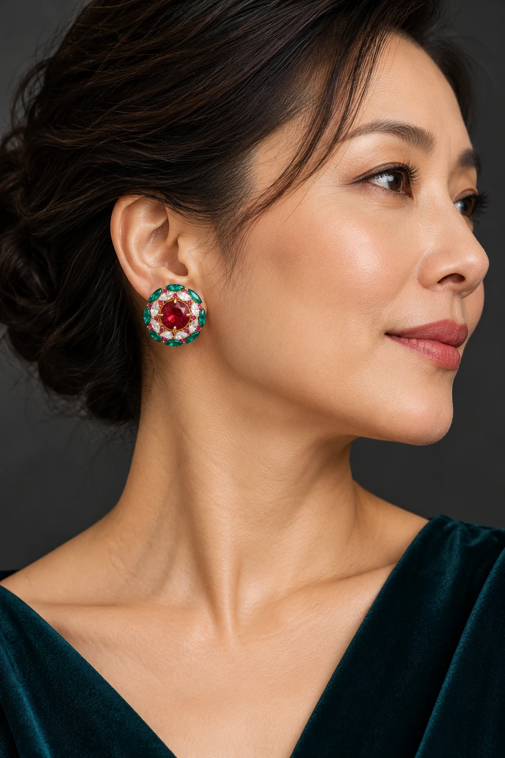 The Lise Sonata Earrings worn on a model — AI-generated styling preview