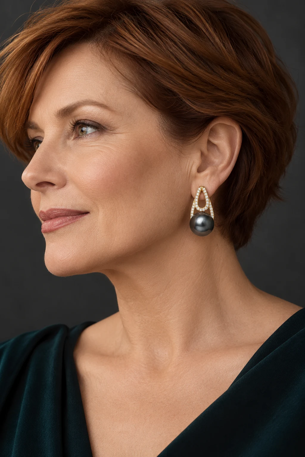 The Rosaline Romance Earrings worn on a model — AI-generated styling preview