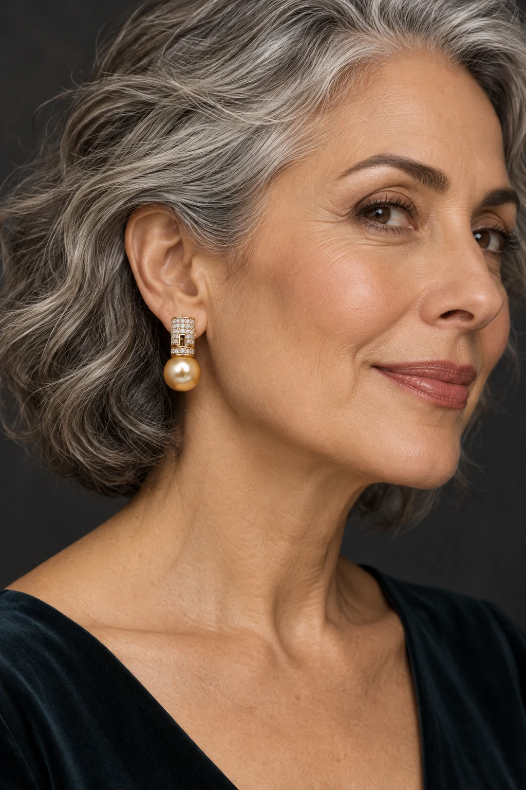 The Aurore Rhapsody Earrings worn on a model — AI-generated styling preview