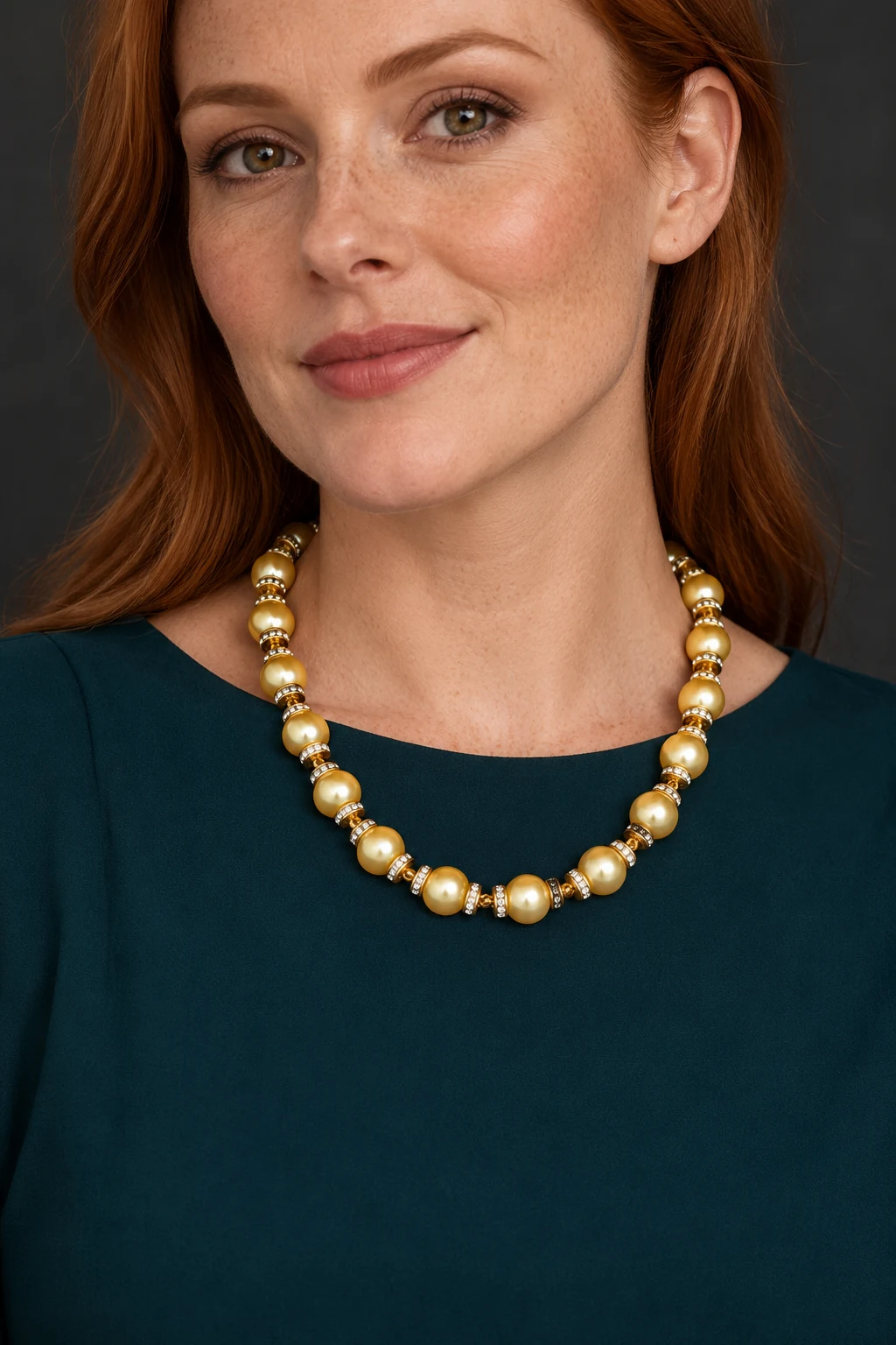 The Aurore Rhapsody Necklace worn on a model — AI-generated styling preview