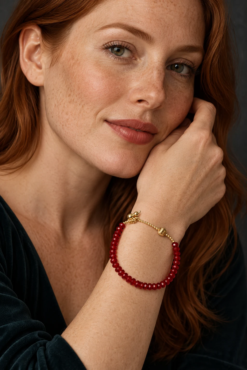 The Véronique Rhapsody Bracelet worn on a model — AI-generated styling preview