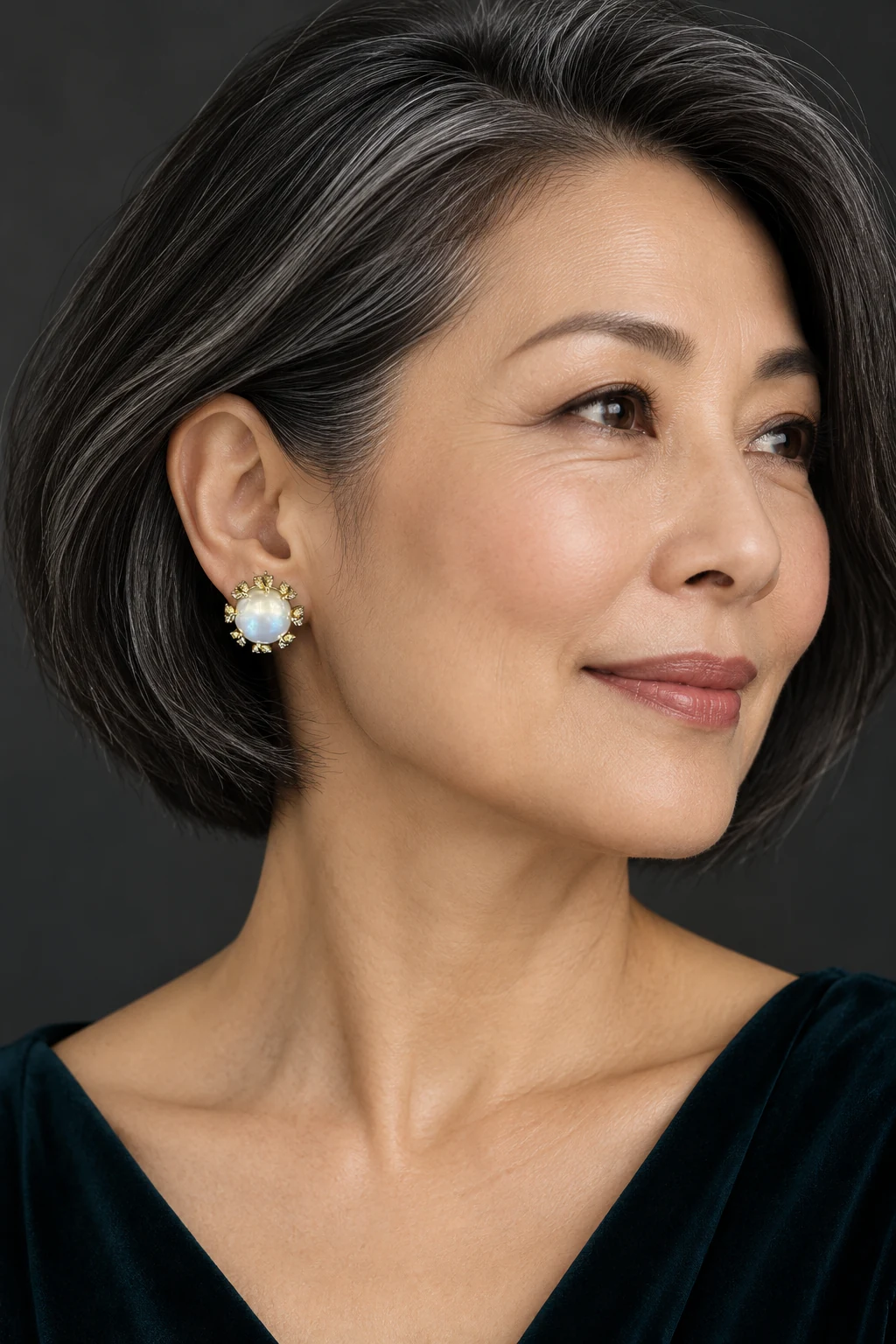 The Brielle Promenade Earrings worn on a model — AI-generated styling preview