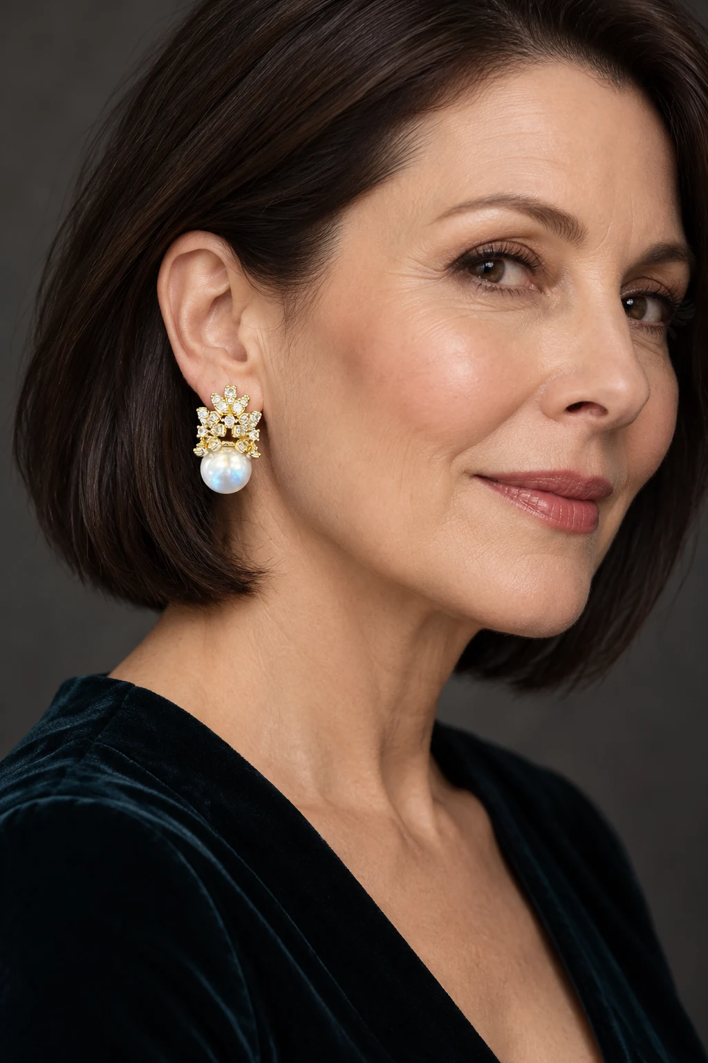 The Léa Sonata Earrings worn on a model — AI-generated styling preview