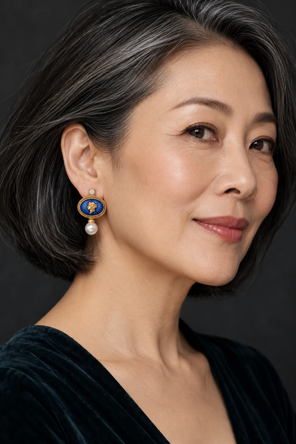 The Chantal Poème Earrings worn on a model — AI-generated styling preview