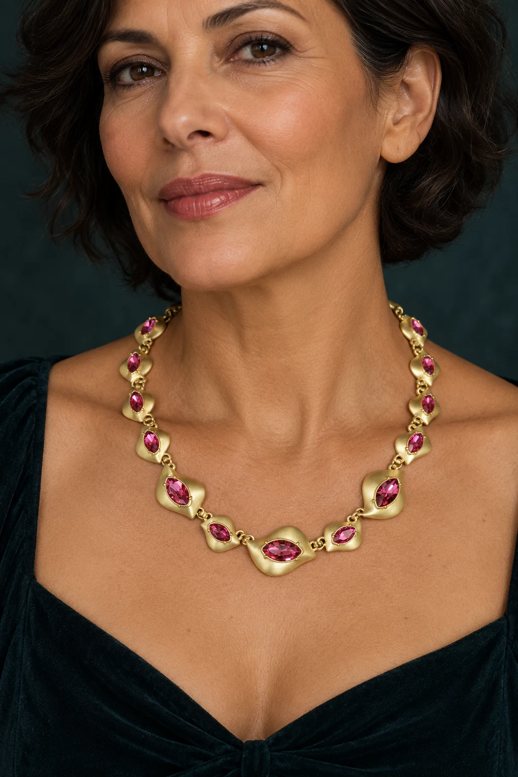 The Sophie Reverie Necklace worn on a model — AI-generated styling preview