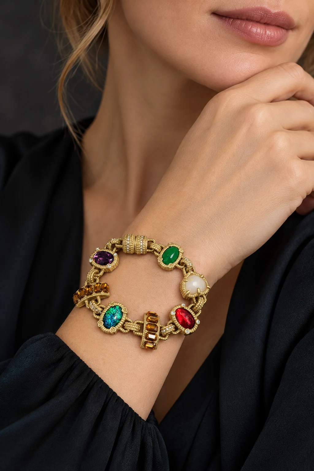 The Marion Jardin Bracelet worn on a model — AI-generated styling preview