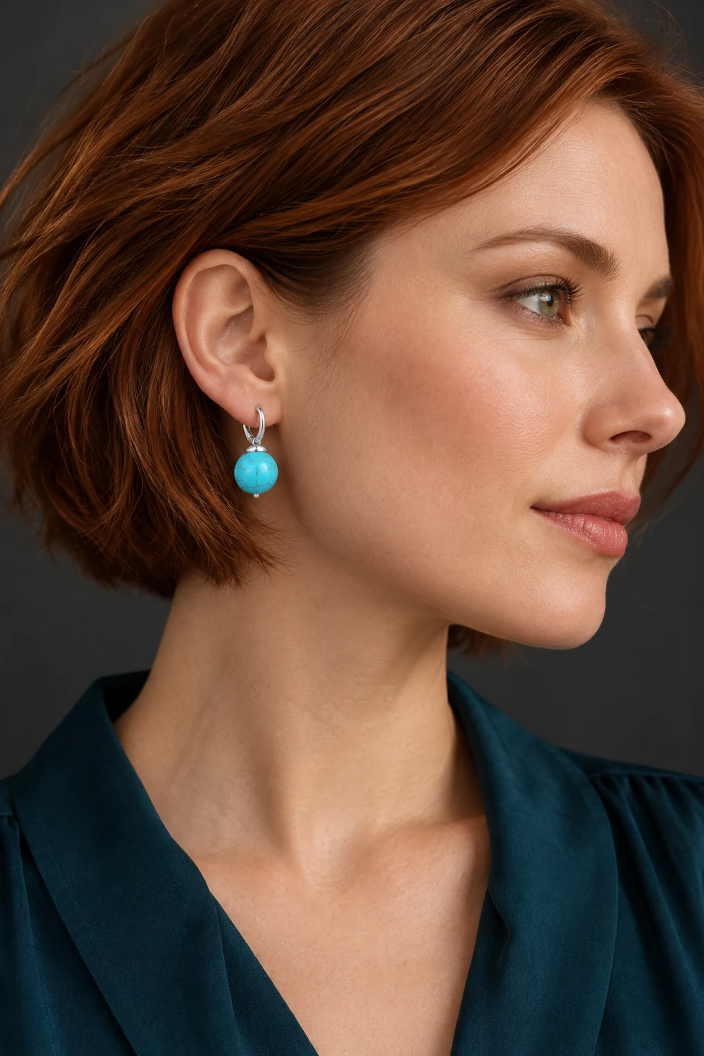 The Clémence Jardin Earrings worn on a model — AI-generated styling preview