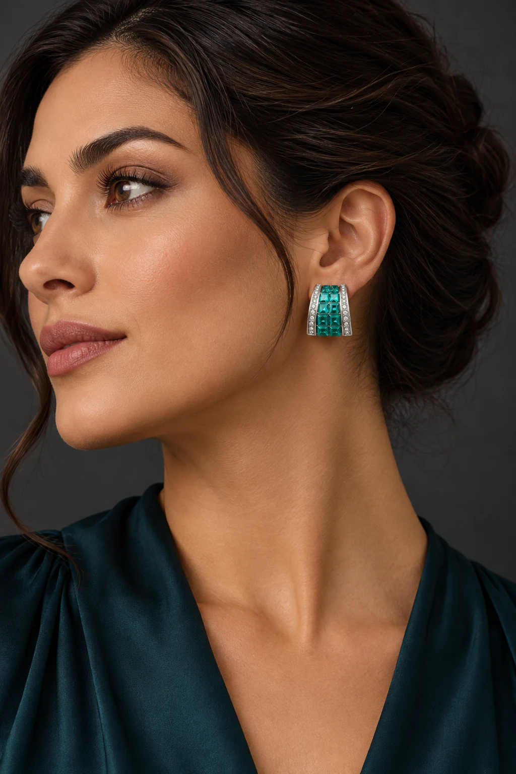 The Alice Jardin Earrings worn on a model — AI-generated styling preview