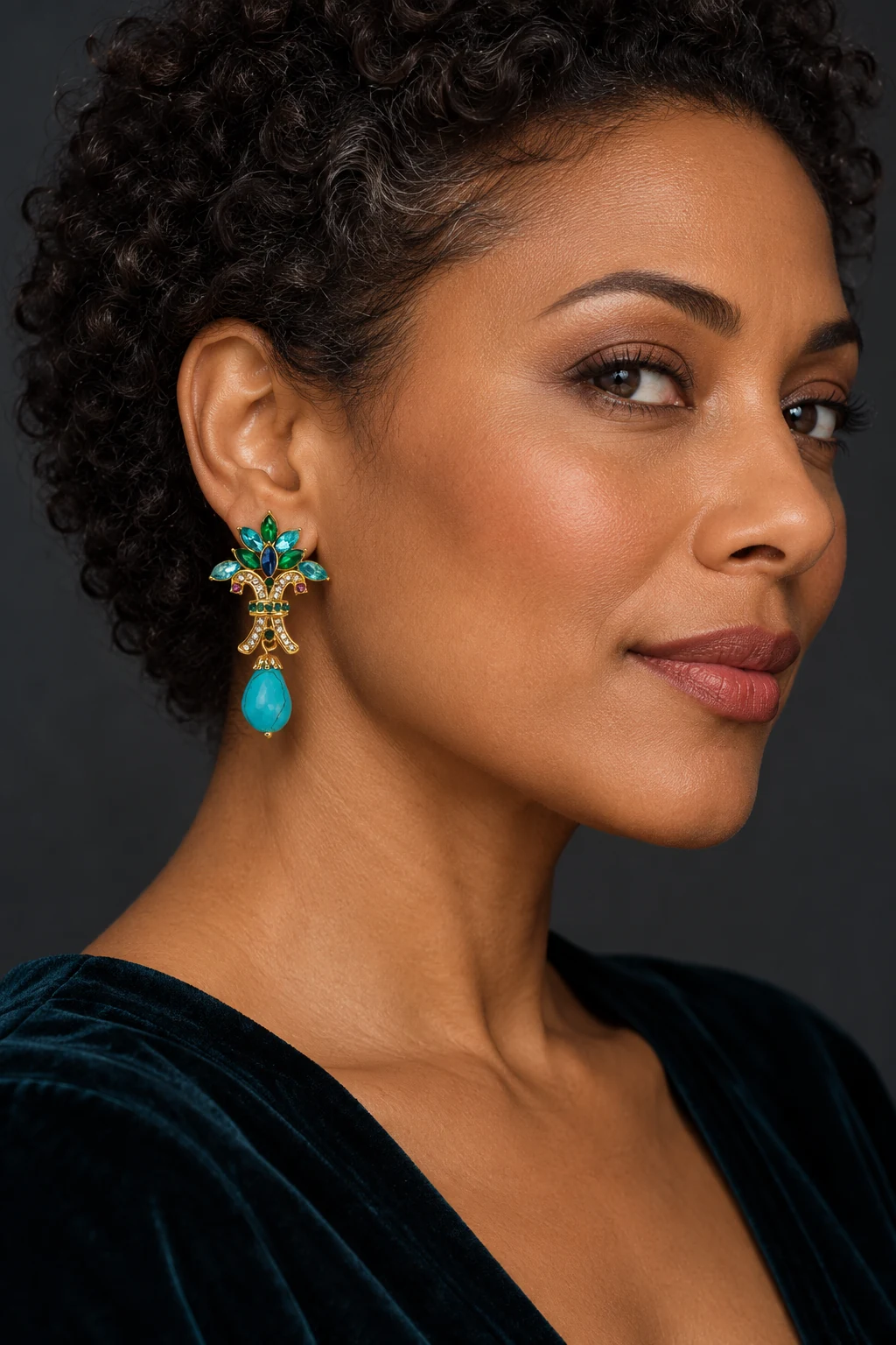 The Léonie Poème Earrings worn on a model — AI-generated styling preview