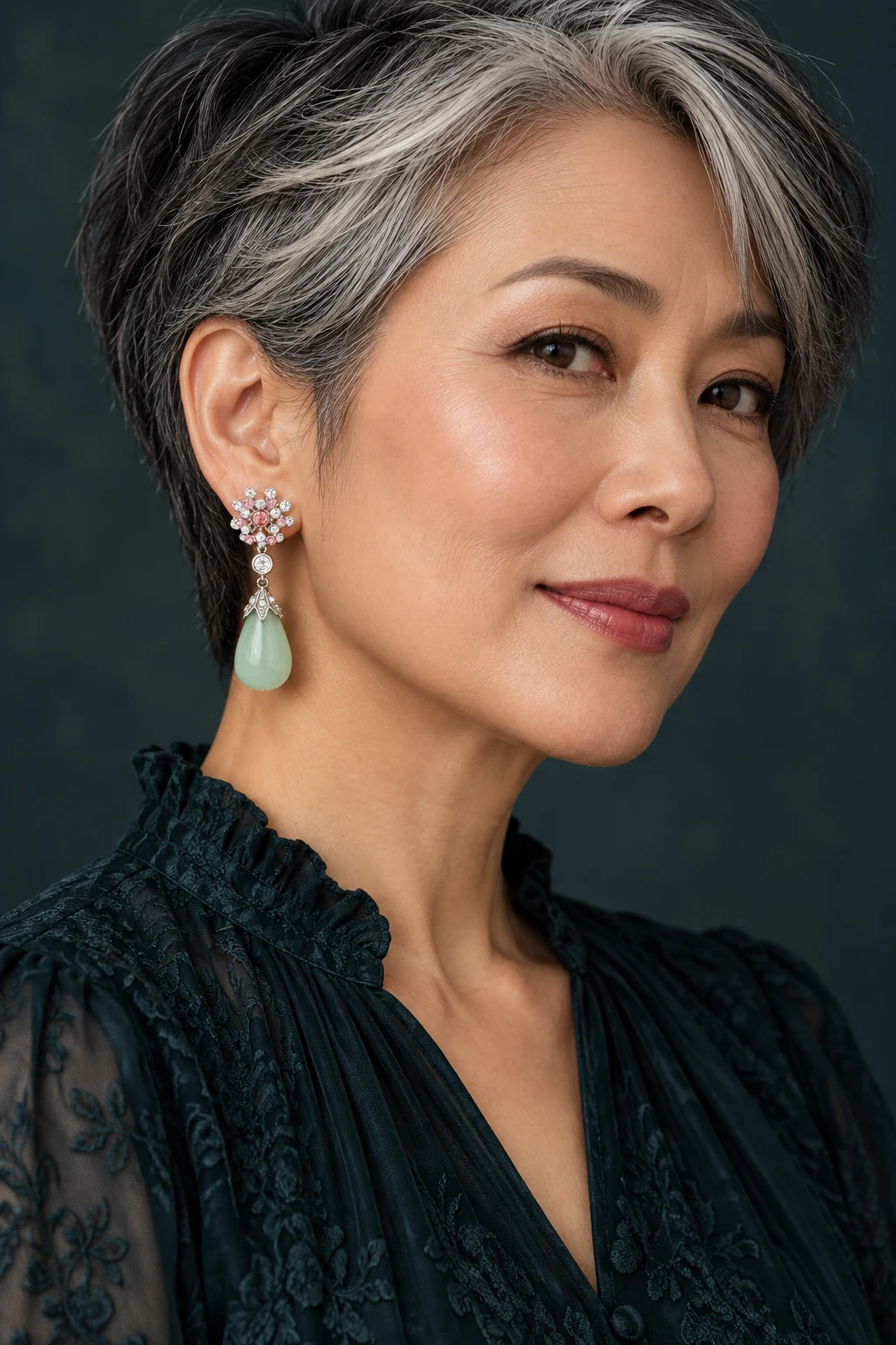 The Ingrid Reverie Earrings worn on a model — AI-generated styling preview