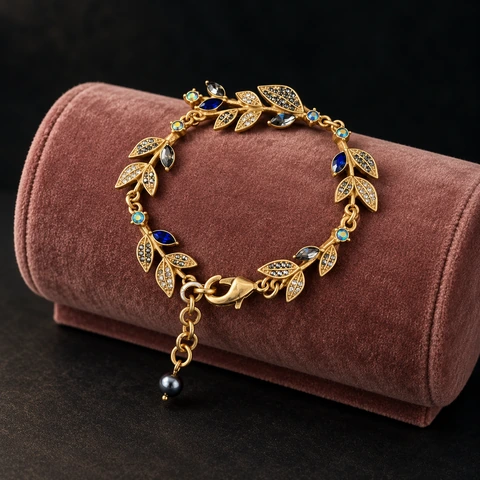 The Amélie Bracelet on a jewelry display — AI-generated styling preview