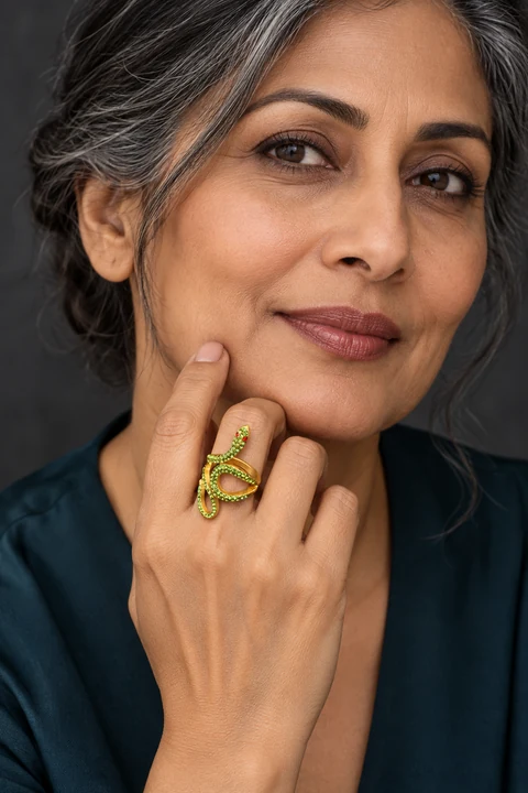 The Marielle Éclat Ring worn on a model — AI-generated styling preview