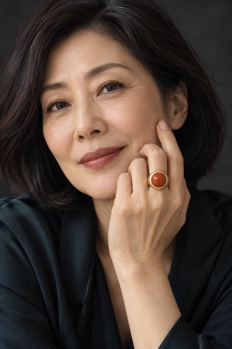 The Alix Jardin Orange Ring worn on a model — AI-generated styling preview