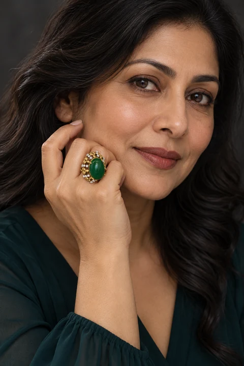 The Marceline Reverie Ring worn on a model — AI-generated styling preview