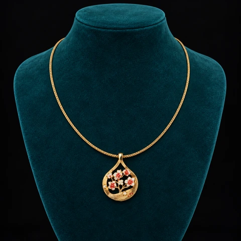 The Mirabelle Gold-Tone Necklace on a jewelry display — AI-generated styling preview