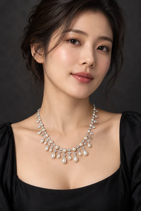 The Apolline Reverie Necklace worn on a model — AI-generated styling preview
