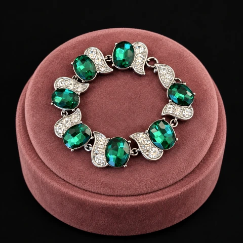 The Evening Rose Bracelet on a jewelry display — AI-generated styling preview