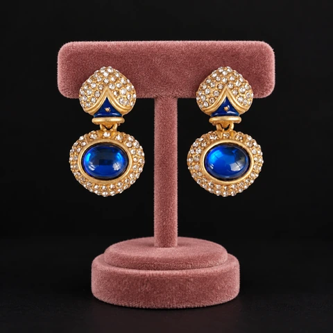 The Petal Waltz Earrings on a jewelry display — AI-generated styling preview